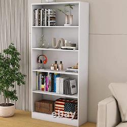 Bookshelves and Bookcases Floor Standing tall bookcase 5 Tier Display Storage