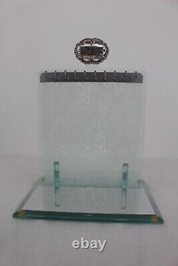 Brighton Jewelry Necklace Stand Rack Display Silver Plated Plaque