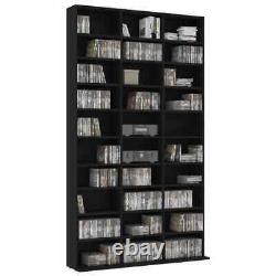 CD DVD Storage Shelf Display Rack Tower Stand Organizer Cabinet Wood Bookshelf