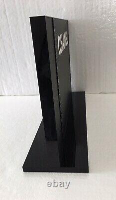 CHANEL Black Store Display Stand Double Sided White Letters Stand Sign