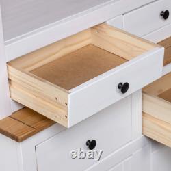 Cabinet Wooden Display Case Storage Cabinet Solid Pine Panama Range vidaXL