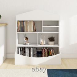 Children's Multi-Functional 7Shelf Bookcase Storage Display Rack Organizer White