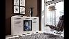 Compact White Gloss Glass Display Cabinet Modern Luxury Storage Fever