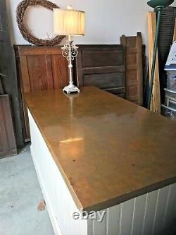 Copper top kitchen or laundry room island beverage bar store display