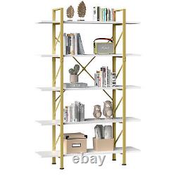 Corner Shelf Standing 5 Tier Ladder Bookshelf Plant Stand Rustic Display Storage