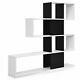Costway Bookshelf Corner Ladder Bookcase 5-tier Display Storage Rack Black White