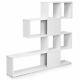 Costway Bookshelf Corner Ladder Bookcase 5-tier Display Storage Rack White