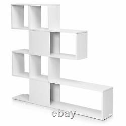 Costway Bookshelf Corner Ladder Bookcase 5-Tier Display Storage RackWhite