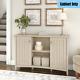 County Cottage Accent Storage Cabinet Console Table Display Storage Off-white