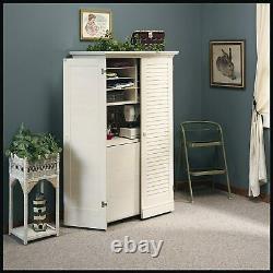 Craft Armoire Crafting Table With Storage Desk Organizer White Sewing Workstatio