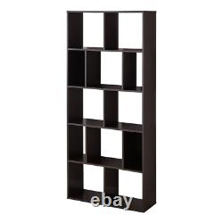 Cubby Bookcase, Large Open Bookshelf, Modern 12 Cube Shelf Display, 71 Tall