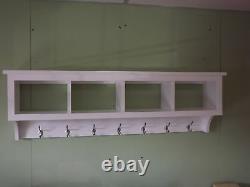 Cubby Coat Rack Wall Shelf Basket Display Rack 4 Cubbies Wall Storage