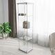 Curio Cabinet Glass Storage Collectibles Display 4 Shelf Case Wood Furniture Us