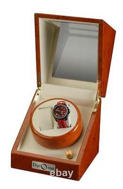 Diplomat Estate Burlwood Double Dual Watch Winder Display Storage Case NEW