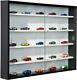 Display Cabinet Modern Storage Shelves Wall Glass Black White Box Collectibles