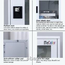 Display Cabinet Shelf 2 door Metal Storage Glass Door lcoker