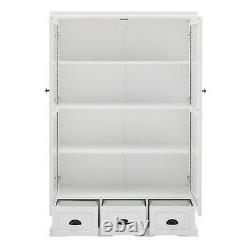 Display Cabinet Storage Cabinet with Tempered Glass Doors and Adjustable Shelf