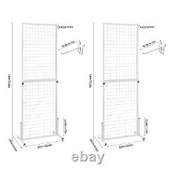 Display Grid Rack 2 Pack 70.8 Metal Panel Wall Stand Retail Store Art Organizer