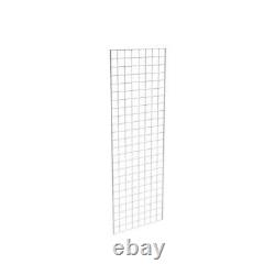 Display Grid Rack 3 Pack 5 ft White Retail Metal Stand Wall Store Wire Organizer