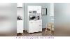 Display Inval America 4 Door Microwave Storage Cabinetlaricina White Furniture Decor