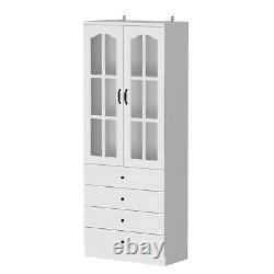 Display Storage Cabinet 2 Door 4 Drawer Cupboard Sideboard Buffet in Living Room