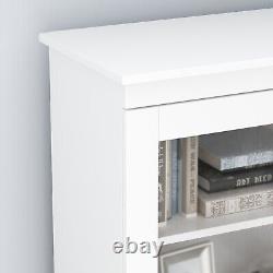 Display Storage Cabinet 2 Doors 2 Drawers Freestand Bookcase Study Office Modern