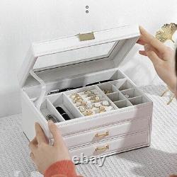 Display Travel Jewellery Case Boxes Portable Jewelry Box Storage Earring Holder