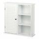 Extra Storage White Wall Cabinet Organizer Open Shelves Display Kitchen Bathroom
