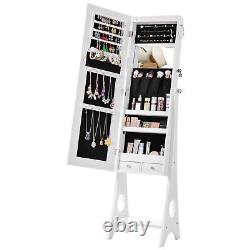 Fashion Simple Jewelry Storage Mirror Cabinet With LED Lights For Living Room
