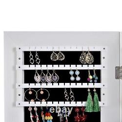 Fashion Simple Jewelry Storage Mirror Cabinet With LED Lights For Living Room