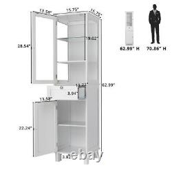 Floor Storage Cabinet Display Cabinet Standing Display Shelves With Glass Door
