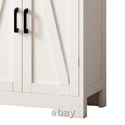 Four Door Storage Cabinets with LED Light Open Shelf Display Cabinet