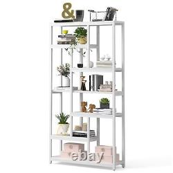 Freestanding 7 Tier Bookcase Storage Display Organizer Multifuntional Bookshelf