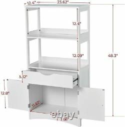 Freestanding Sideboard Storage Cabinet Display Bookshelf Kitchen Pantry Cupboard