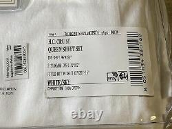 Frette Hotel Cruise Queen 4 Piece Sheet Set White / Sky Store Display Defects