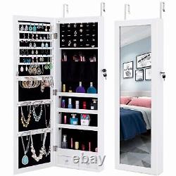 Full Length Jewelry Storage Mirror Cabinet Can Be Hung On The Door Or Wall