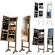 Full Length Mirror Jewelry Cabinet Free Standing Armoire Storage Organizer Us