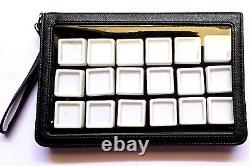 GEMS Diamond Display Storage Case Pouch Jewelry 18 white boxes 3x3 cm