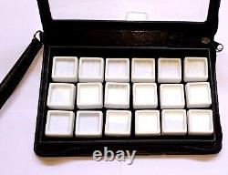 GEMS Diamond Display Storage Case Pouch Jewelry 18 white boxes 3x3 cm