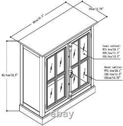 GOOD & GRACIOUS Curio Display Cabinet, Storage Cabinet with Adjustable Shelf ADS