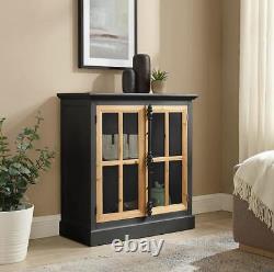 GOOD & GRACIOUS Curio Display Cabinet Storage Cabinet with Adjustable Shelf WTD