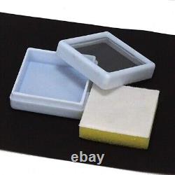 Gem Display Box Storage 3x3cm. White Glass Gemstone Gem Display Box Free Shipping