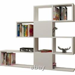 Geometric Bookcase Bookshelf Modern Large Display Shelving Storage Shelf Decor