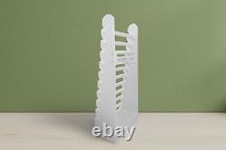 Giant 10-Tier White Wood Bracelet Display Stand 43.5 Tall Free Ship