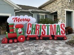 Giant Inflatable Christmas Train With Santa 16' Wide! Store Display Rare