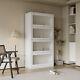 Glass Door Display Cabinet Free Standing Against Wall Storage Cabinet Bookshelf