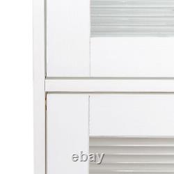 Glass Door Display Cabinet Free Standing Against Wall Storage Cabinet Bookshelf