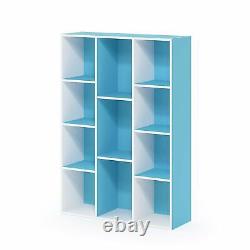 Green Pink Blue White 11 Shelf Bookcase Bookshelf Cube Storage Display Decor
