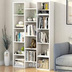H Structure Bookcase, 5-Shelf 14 Cube Storage Bookshelf Display Book Shelf