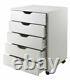 Halifax Storage/Organization 5 Drawer White Accent Furniture Cabinet Display New